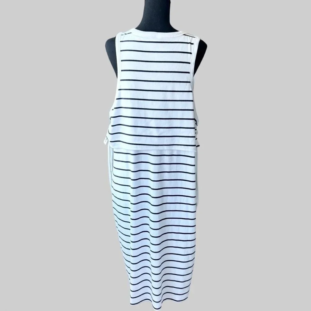 NWT Old Navy Maternity Striped Sleeveless Rib-Knit Nursing Dress - Picture 4 of 16